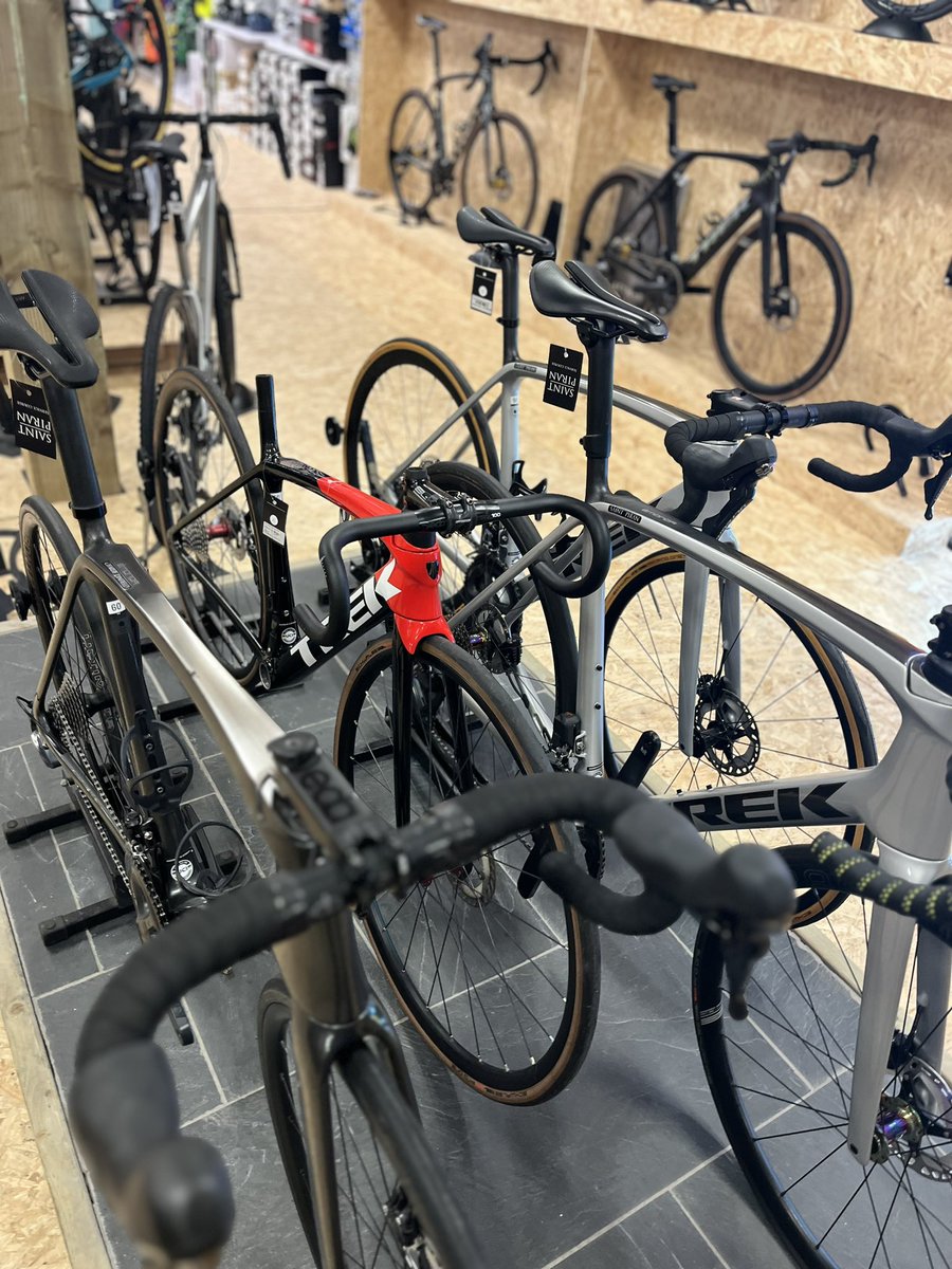 Trek ex team bikes complete and frames staring at £899 
We are open bank holiday Monday 

saintpiranservicecourse.com