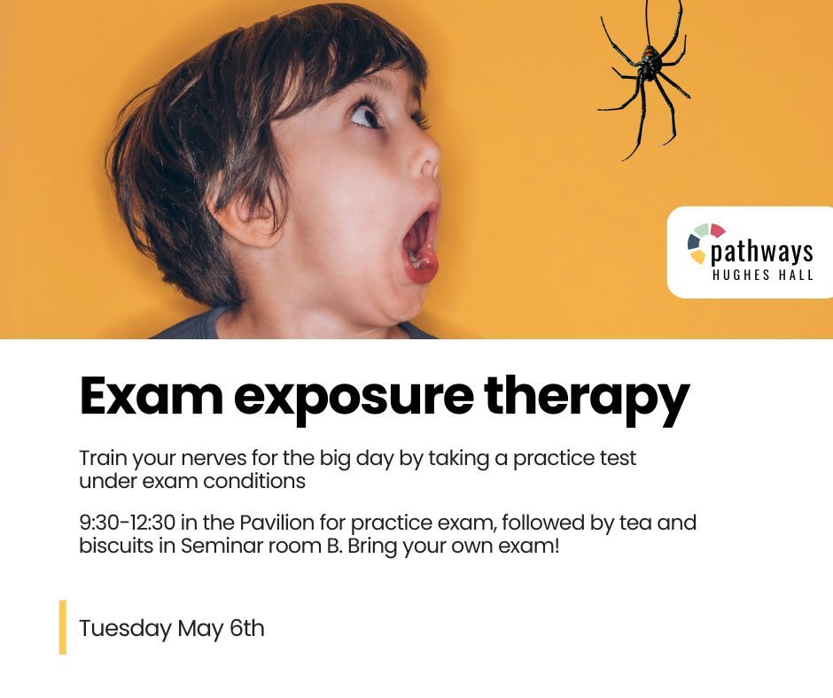 Out of practice with taking exams? The Pathways Programme is hosting exam exposure therapy for Hughes students - an opportunity to take your practice exams under full exam conditions, with celebratory biscuits afterwards! Sign up here: hughes.cam.ac.uk/about/events/e…