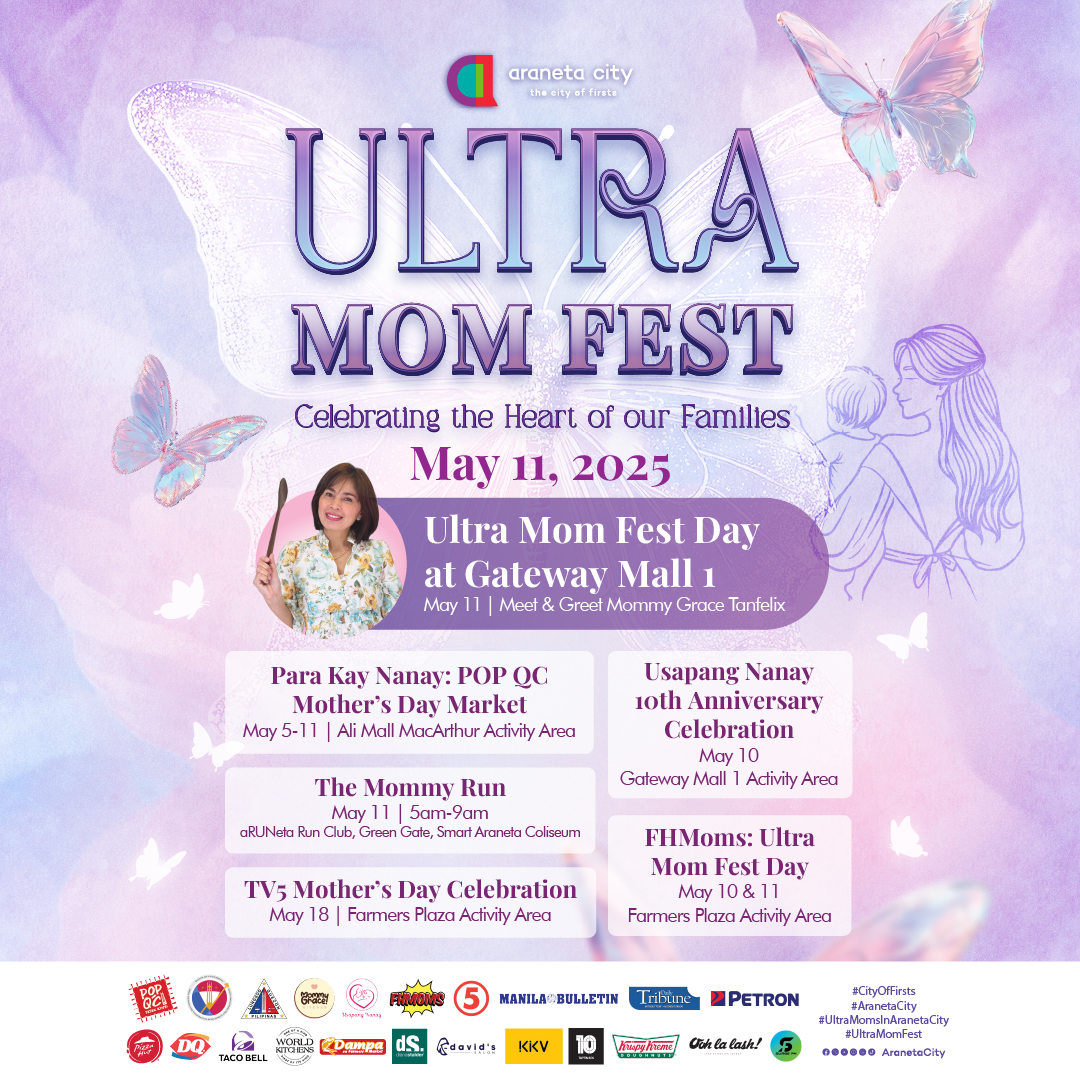 Come and treat the beloved women of your lives at #AranetaCity's Ultra Mom Fest!

Check out the poster for exciting events you won’t want to miss!

#CityOfFirsts #AranetaCity #UltraMomsInAranetaCity #UltraMomFest #MothersDay