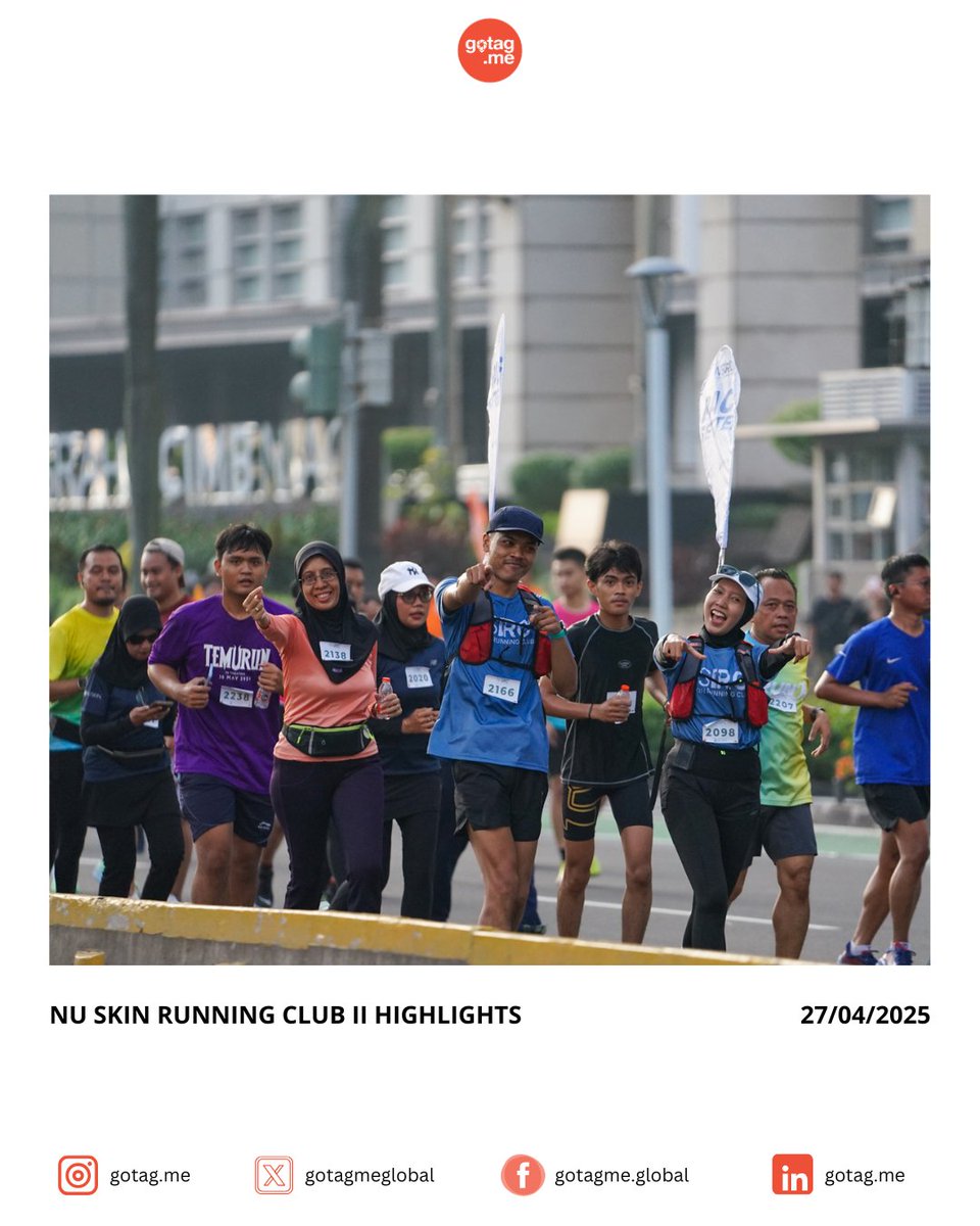 gotagmeglobal's tweet photo. 👉 Cek dan download semua foto keseruan kemarin di @gotag.me
Jangan lupa tag kita ya biar ramein feed &amp; story kamu📸

#NuSkinRunningClub #NSRC #RunToWellness #SundayRun #CFDseru #JoinTheRun #NuSkinIndonesia https://t.co/aufTS974em