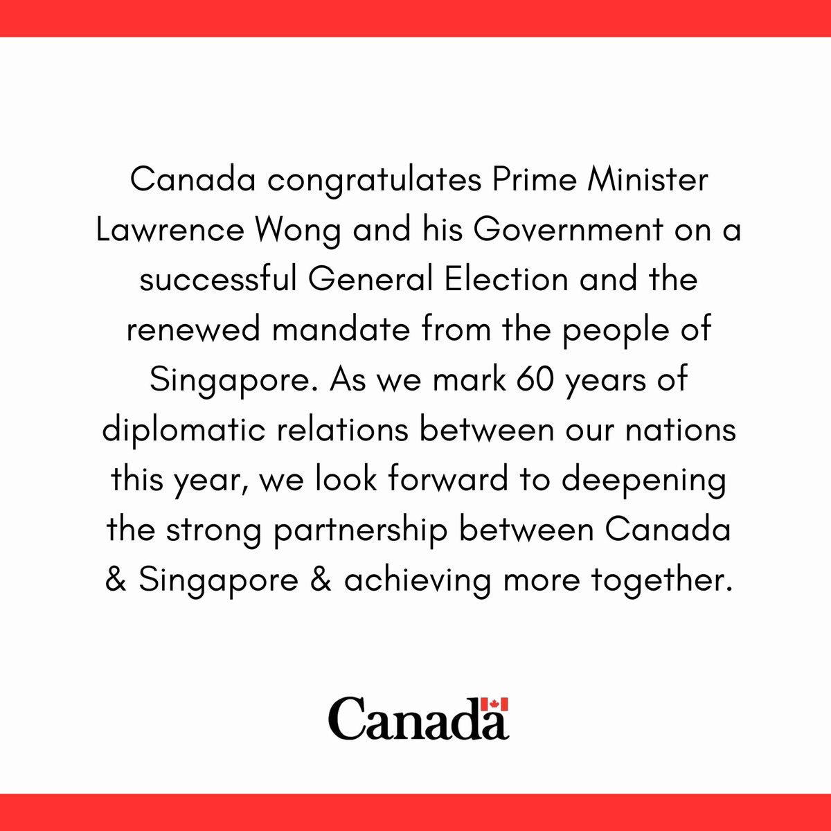 Congratulations Singapore!