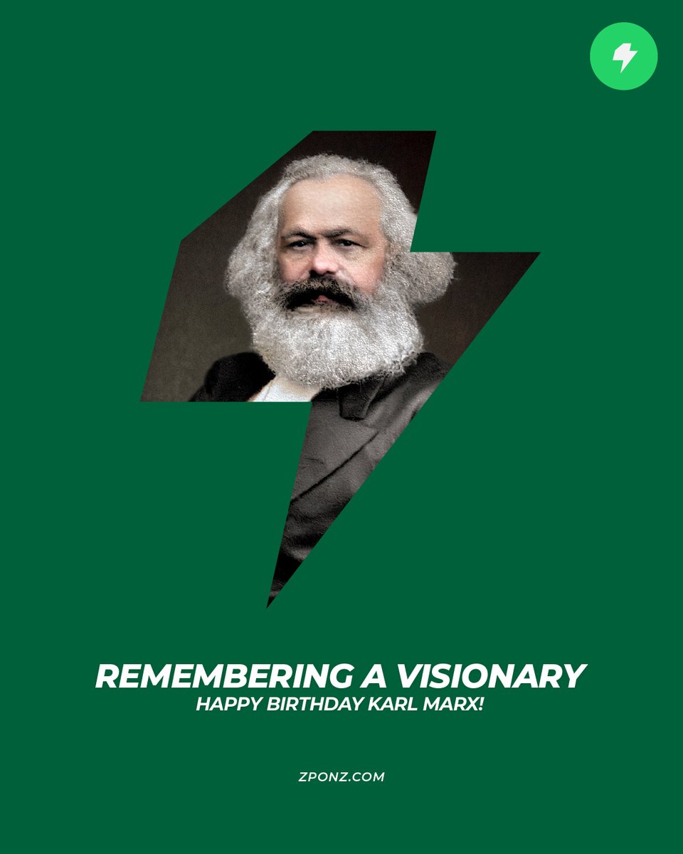 ZPONZAPP's tweet photo. Remembering a Visionary: Happy Birthday Karl Marx!
This May we celebrate Karl Marx was a German-born philosopher, political theorist, economist, journalist, and revolutionary socialist.
#ZPONZ #ZPONZBirthday #TheGreat #legends #ZPONZApp https://t.co/0KvoVW7ZQ0
