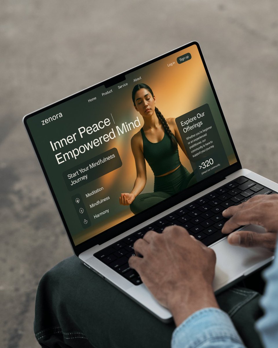 codeforkal's tweet image. It's Monday, and here's today's hero section concept design!
Went for a mindful wellness theme with sharp corners, minimal layout, and a refreshed vibe. Let me know what you think 👇