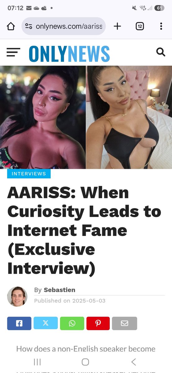 onlynews.com/aariss-exclusi…   So glad to have this opportunity! Thank you💫《3