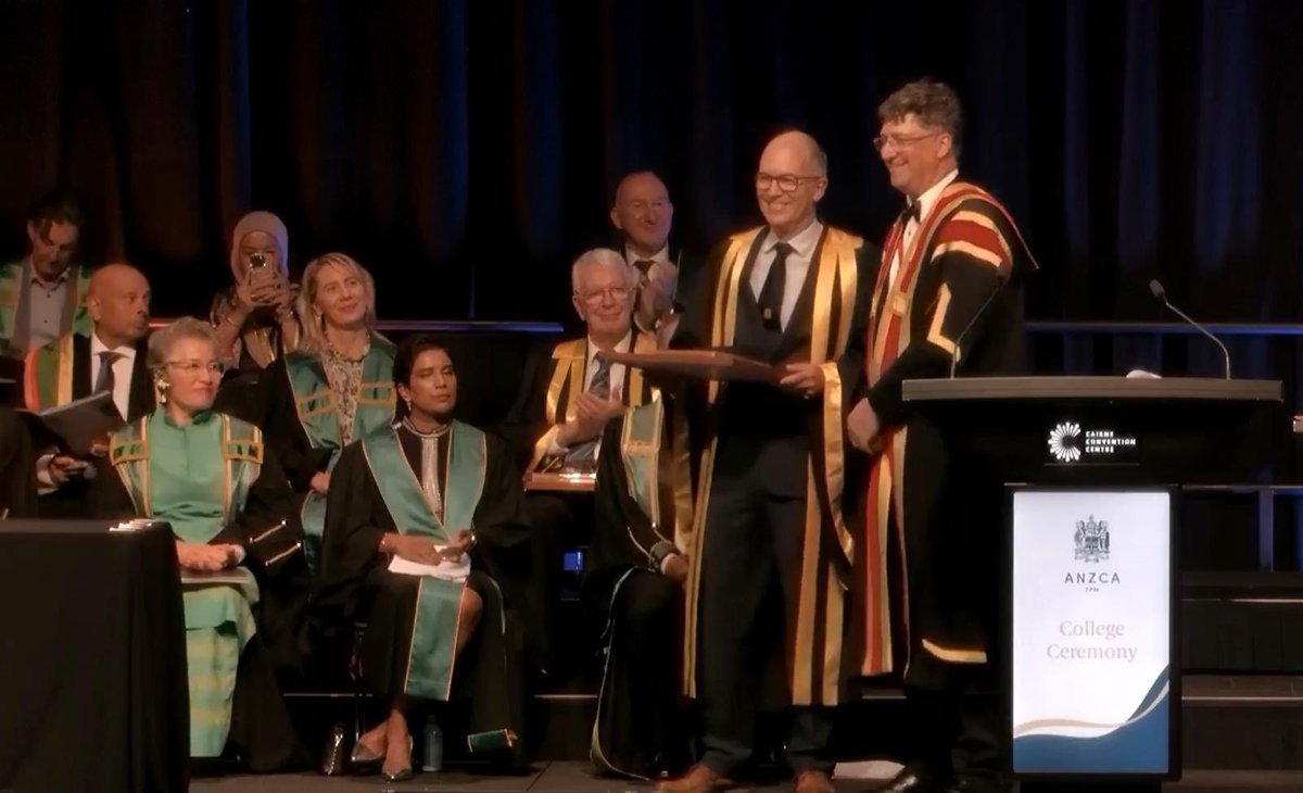 Delighted to be awarded the Robert Orton Medal, the highest honour bestowed by the Australian and NZ College of Anaesthetists, on Saturday evening. Thank you ANZCA for this honour and thank you for supporting efforts to improve access to safe anaesthesia worldwide.