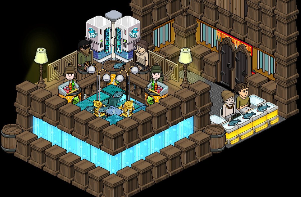 11 (@11origins) on Twitter photo With the introduction of fishing in <a href="/HabboOrigins/">Habbo Hotel: Origins</a> - A call back to one of my favourite small winning rooms. "Indoor Fishing"
Even predicted the golden fish!
#HabboHotelOrigins With the introduction of fishing in <a href="/HabboOrigins/">Habbo Hotel: Origins</a> - A call back to one of my favourite small winning rooms. "Indoor Fishing"
Even predicted the golden fish!
#HabboHotelOrigins