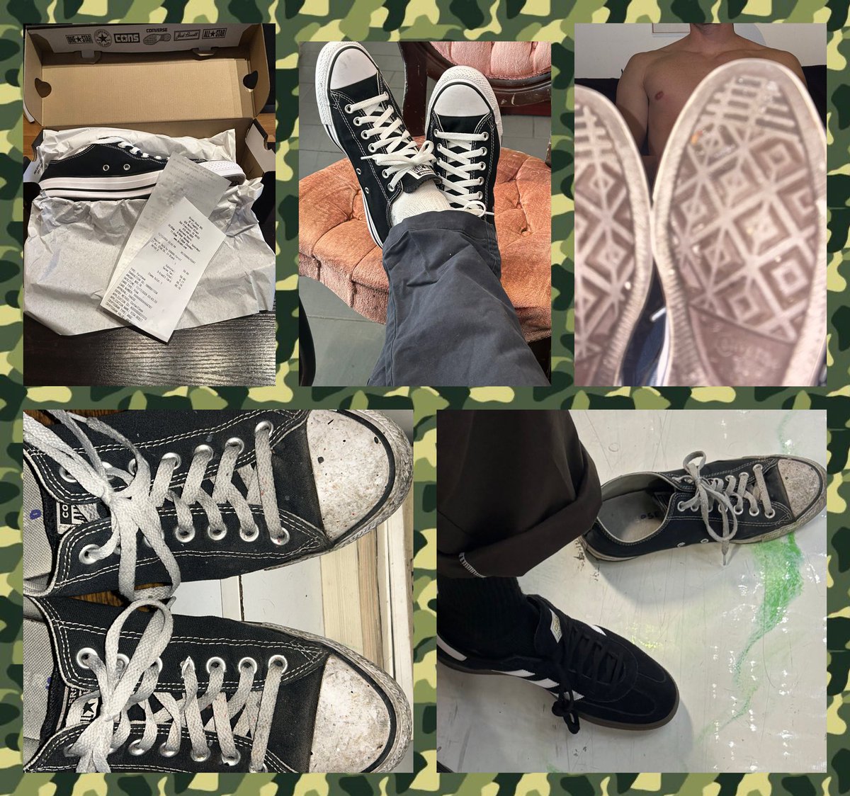 AlphaApolloSF's tweet photo. Sold these old converse for $125 and he bought me new ones

And another cuck made this collage https://t.co/0aQwp1L16K
