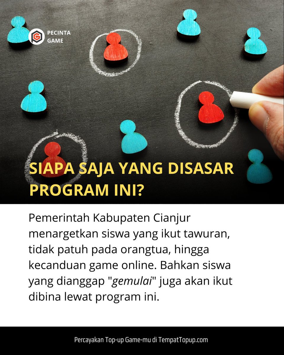 iniTempatTopup's tweet photo. Siswa yang ikut tawuran, candu game online, hingga “terindikasi gemulai” akan dikirim ke barak TNI untuk dibina lewat pendidikan bela negara.

2 minggu pelatihan. Ada guru, psikolog, dan pemantauan lanjutan. https://t.co/afX6LyHldo