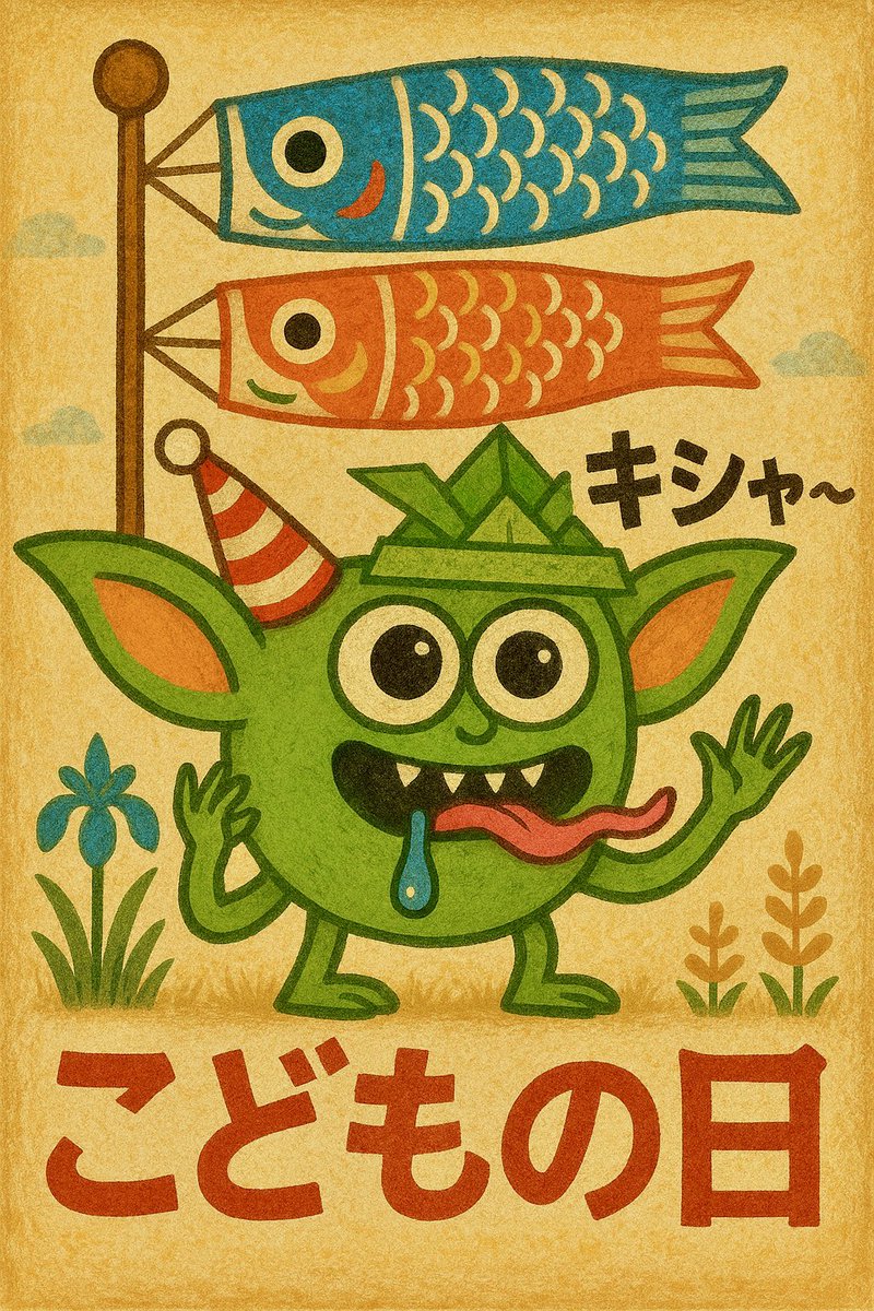 ㊗️こどもの日だモーン！

ゲームばかりしないで
お外に遊びにいくのがいいﾓｰﾝ