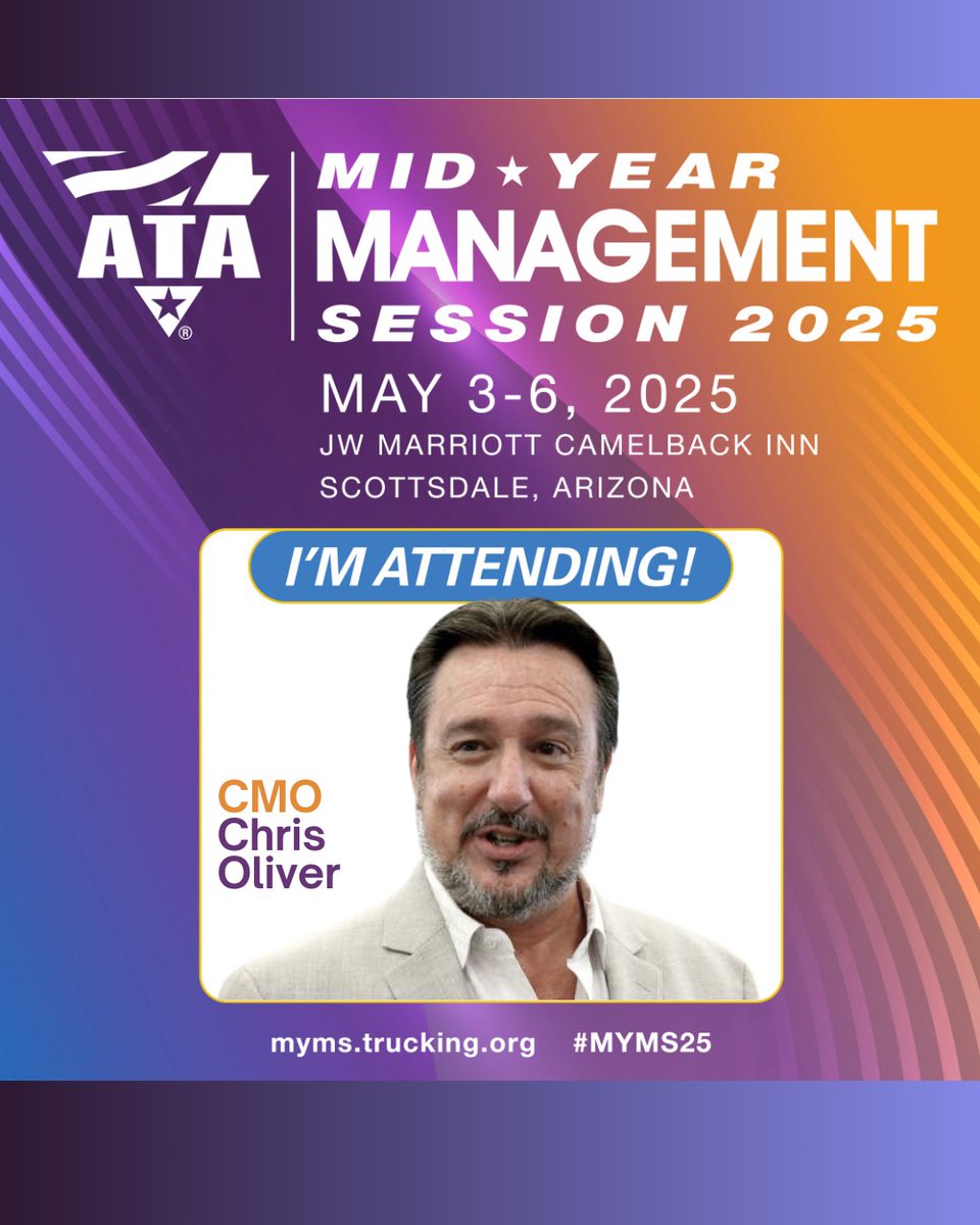 TruckerPathApp's tweet image. Come find our CMO, Chris Oliver at the 2025 ATA Mid-Year Management Session. Come learn about the exciting updates with the Trucker Path app - The #1 App for North American Truckers — Trusted by 1M+ drivers for parking, stops, fuel &amp;amp; weigh stations.