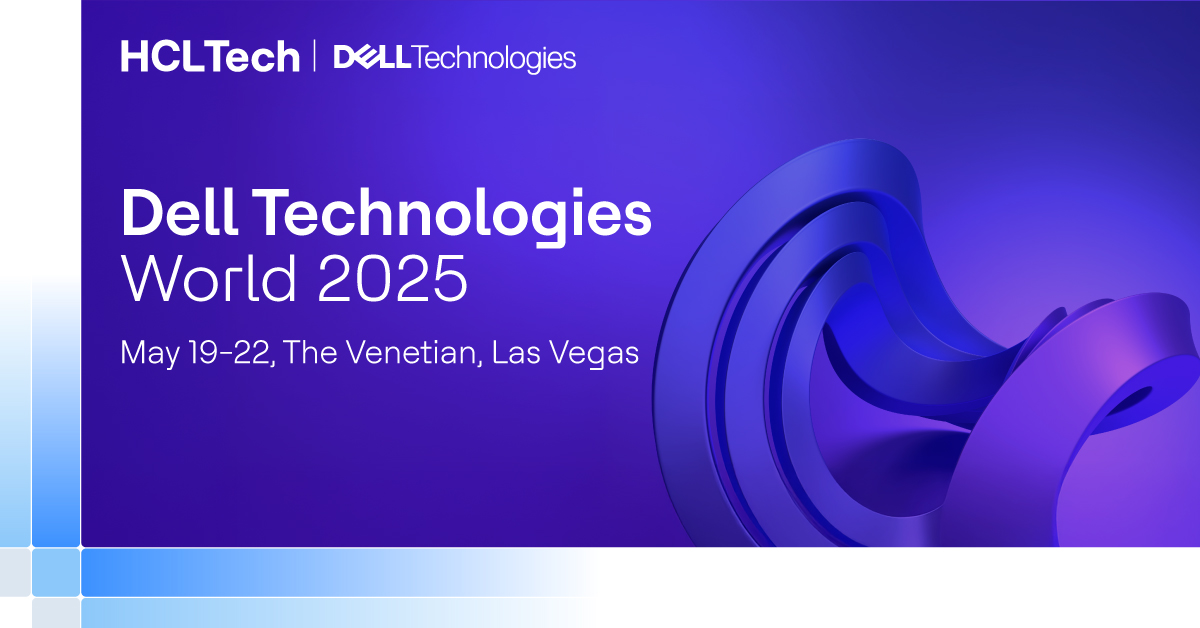 KartikSFDC's tweet photo. Join HCLTech at Dell Tech World 2025 in Las Vegas from May 19-22! Discover our innovative solutions in AI, hybrid cloud, edge, and digital workplace for seamless scaling and adoption. https://t.co/JzMc5hfaPb #HCLTechAtDTW #AI #Edge #SuperchargingProgress https://t.co/Ur0xHFId8P