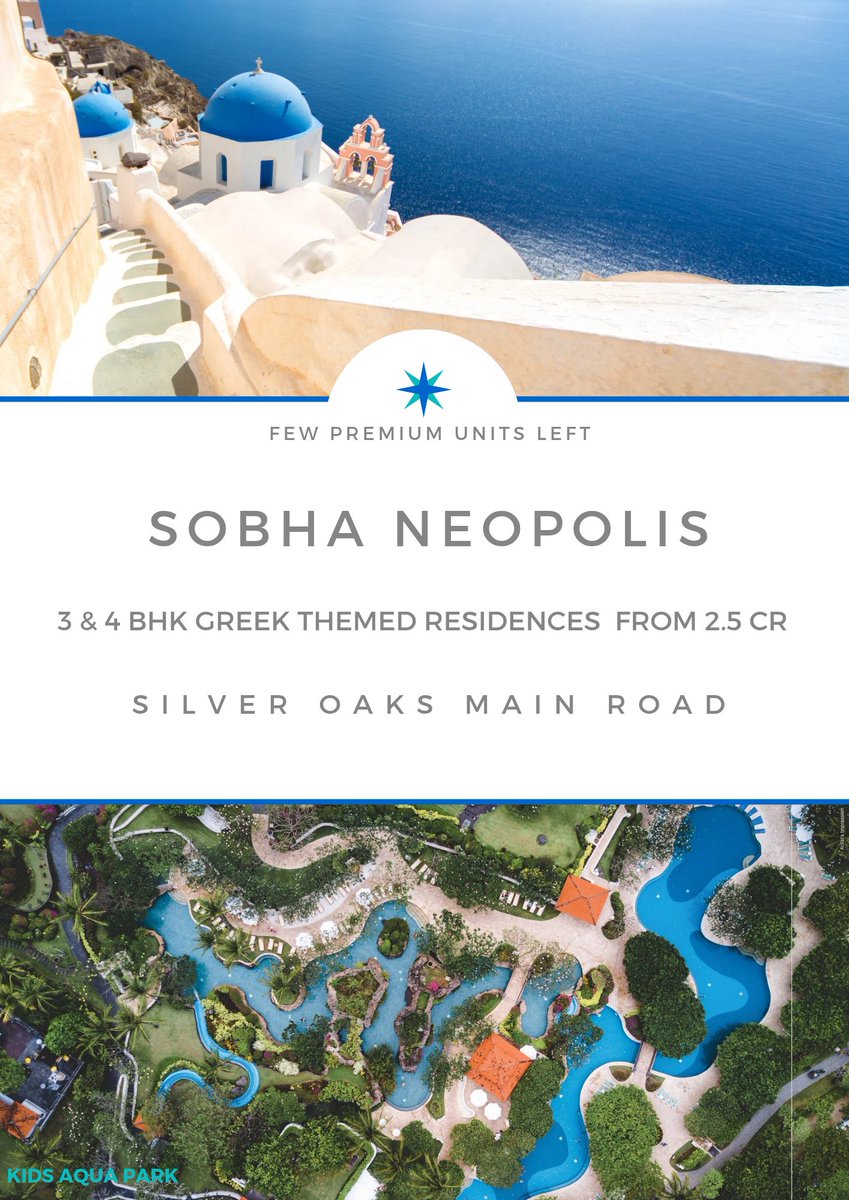 Vinod Ramaswamy I Citizens Art (@citizens_art) on Twitter photo Introducing the "Kid's Aqua Park" at Sobha Neopolis!
25 acres of Greek inspired paradise. 3 world-class clubhouses spread over 80,000 sq. ft, temperature-controlled pool. <a href="/SobhaLtd/">SOBHA Limited</a> #sobhahomes #bangaloreapartments #3bhksale Introducing the "Kid's Aqua Park" at Sobha Neopolis!
25 acres of Greek inspired paradise. 3 world-class clubhouses spread over 80,000 sq. ft, temperature-controlled pool. <a href="/SobhaLtd/">SOBHA Limited</a> #sobhahomes #bangaloreapartments #3bhksale
