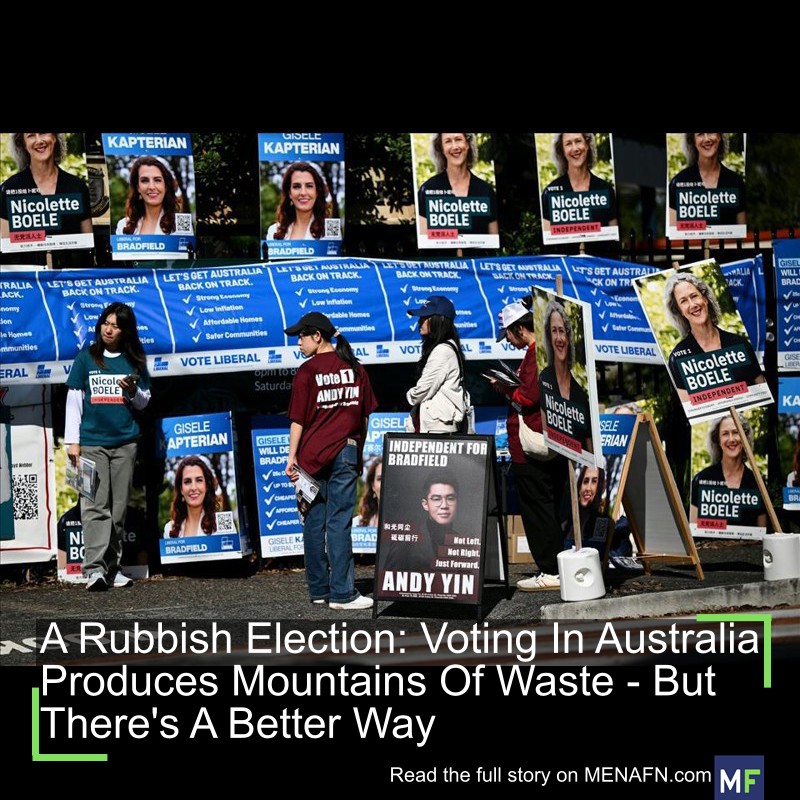 MENAFN's tweet image. A Rubbish Election: Voting In Australia Produces Mountains Of Waste - But There's A Better Way #Rubbish #Election: #Voting #Australia #Produces #Mountains #Waste #There's #Better #USA #Russia #Biden #Ukraine #War #Palestine #Gaza #Israel # dlvr.it/TKYfrM