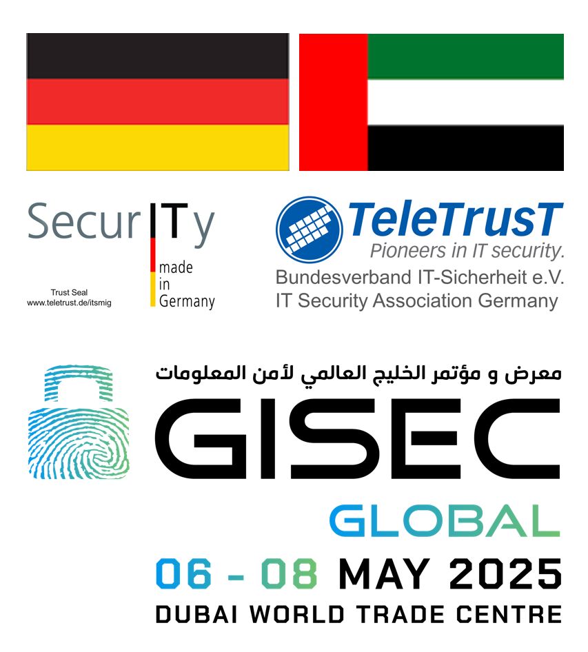 Bundesverband IT-Sicherheit (TeleTrusT) (@teletrust_info) on Twitter photo GISEC Dubai 2025: Bundesverband IT-Sicherheit e.V. (TeleTrusT) präsentiert im Rahmen eines Begleitprogramms mit beteiligten Verbandsmitgliedern "IT Security made in Germany" (Halle Nr. 7, Standnummer B 40)
teletrust.de/veranstaltunge…
<a href="/GISECGlobal/">GISEC GLOBAL</a>
<a href="/ITSecGermany/">IT Security made in Germany</a> GISEC Dubai 2025: Bundesverband IT-Sicherheit e.V. (TeleTrusT) präsentiert im Rahmen eines Begleitprogramms mit beteiligten Verbandsmitgliedern "IT Security made in Germany" (Halle Nr. 7, Standnummer B 40)
teletrust.de/veranstaltunge…
<a href="/GISECGlobal/">GISEC GLOBAL</a>
<a href="/ITSecGermany/">IT Security made in Germany</a>