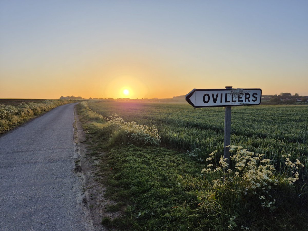 Sunrise on the #Somme this morning. #WW1