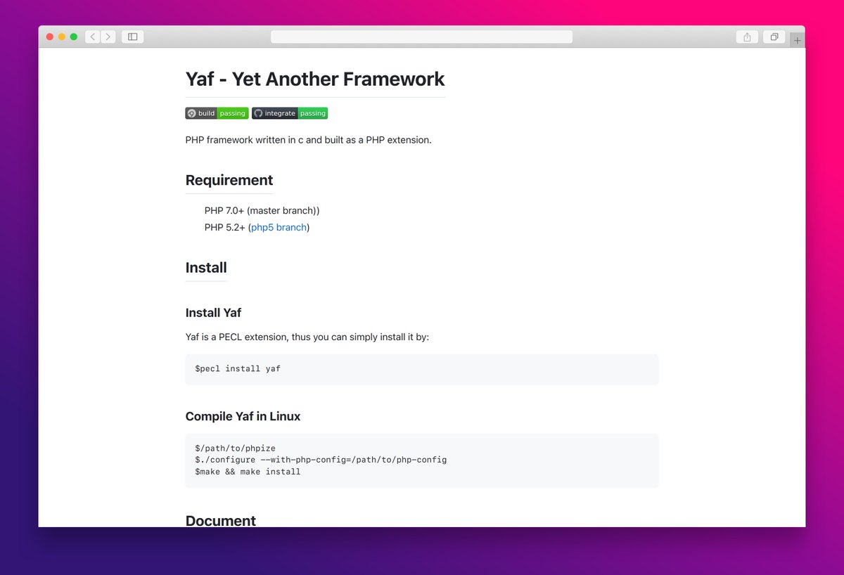 essamamdani's tweet image. Yaf - Yet Another Framework
#php #phpframework #c