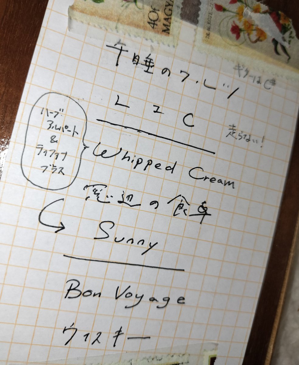 『珈琲参道2025』ありがとうございました！
たくさんのお客様に見ていただき光栄です✨
お寺のロケーションに珈琲にご飯、音楽と魅力溢れるイベント、我々もまだまだ楽しみます☕

( photo by 聖菜 )

―― set list ――
1. 午睡のワルツ
2. Lucky Ice Cream
3. whipped cream (cover)
4. 窓辺の食卓
5.