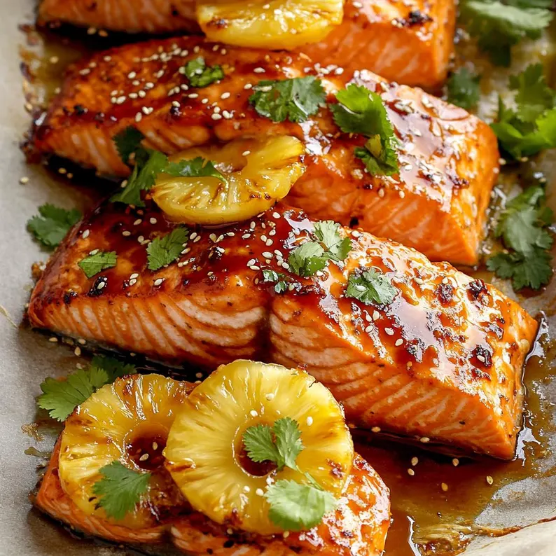 Baked Pineapple Salmon