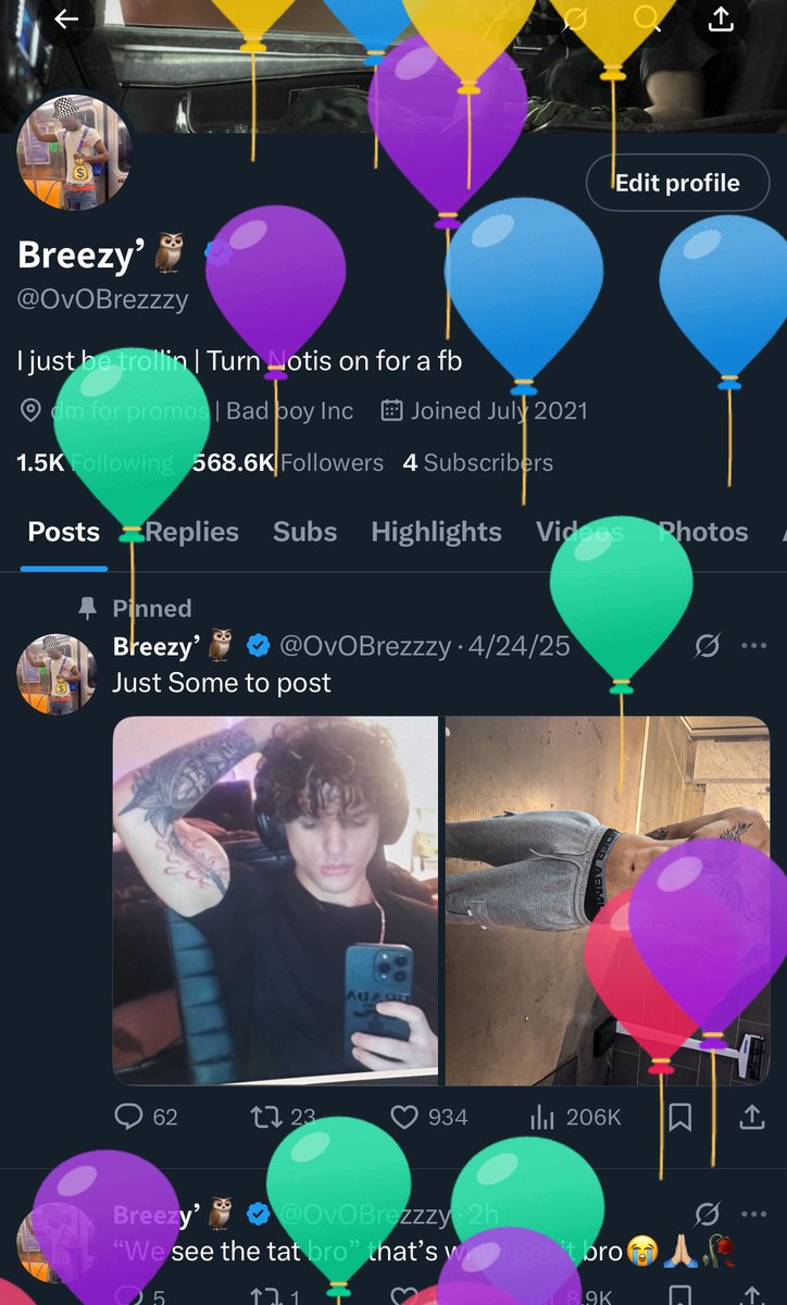 Whys there ballon’s on my page