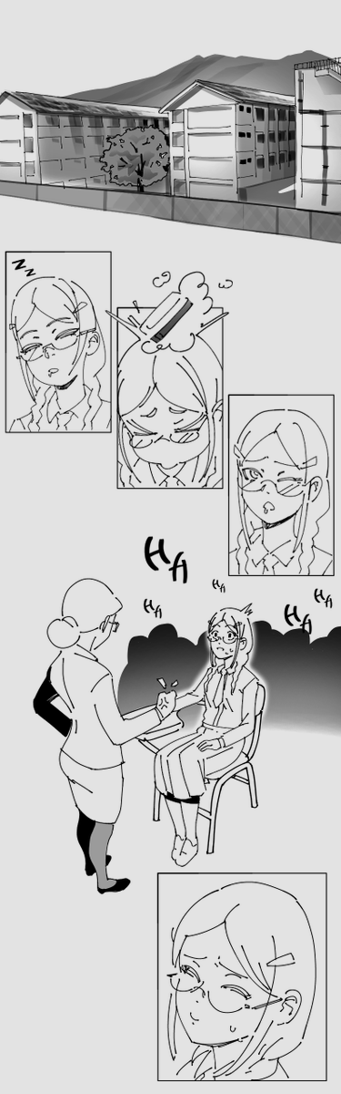 PenPrickly's tweet photo. I'm in an unstable mindscape right now, so before I start purging my hard drive and deleting years of old art, let me post an old webtoon idea I had that eventually got cancelled. This was drawn I think late 2022. These are raw files so no polish or dialogue. https://t.co/AJIZGRTCGP