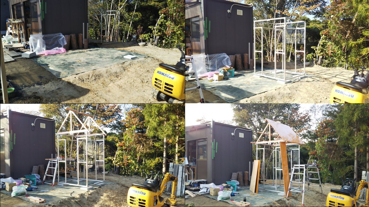 Rusty_Diy's tweet photo. #RustyさんのMega10_無学の郷

DIY１
農作業道具小屋😄

後輩がやらかしてゴミにしたアルミフレームを活かしました😁

めっちゃ頑丈で、山元の猛烈な風にもたまなに降るドカ雪にも余裕で耐えています🎵🙆 https://t.co/9KqUC7H1gM