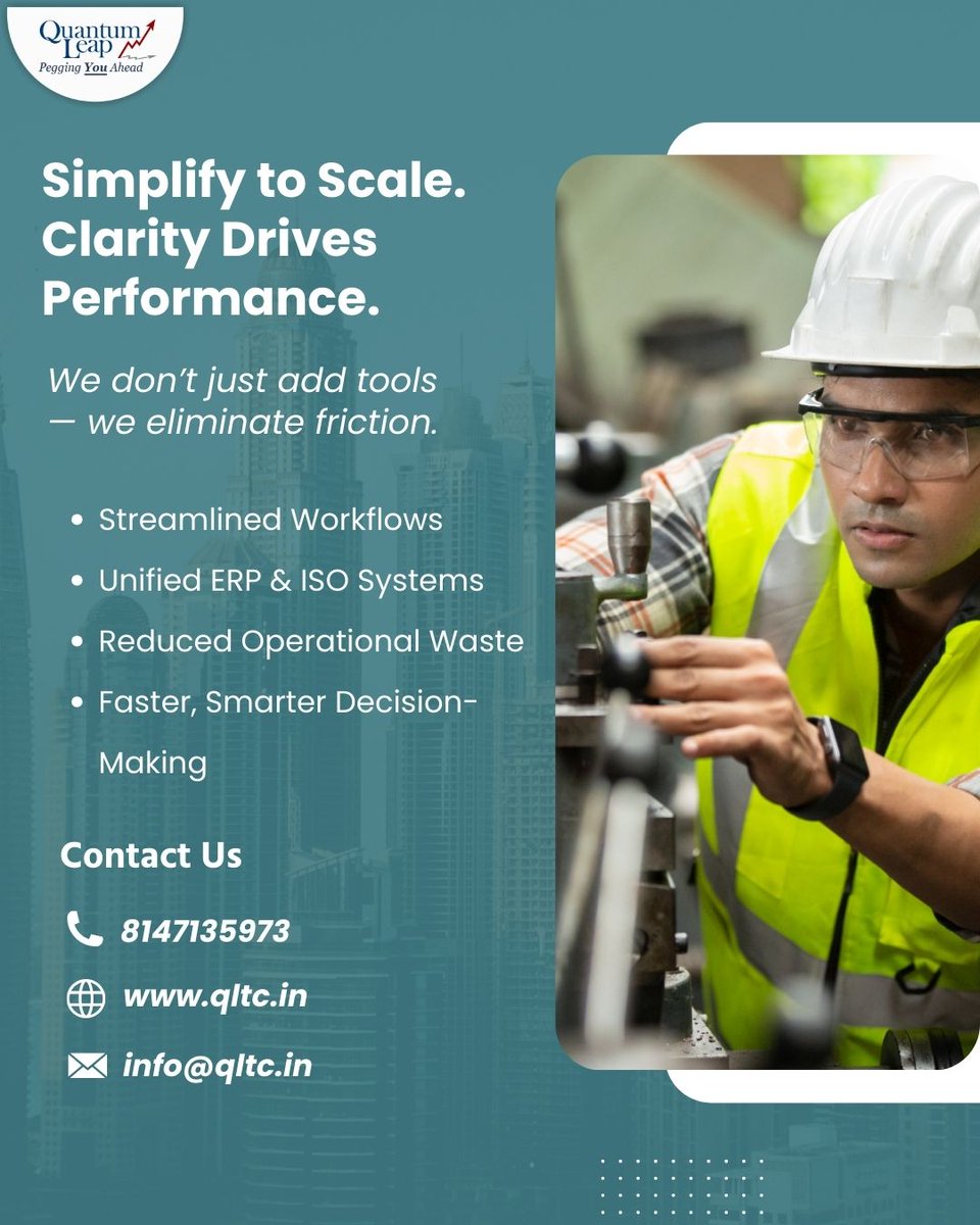 qltc_in's tweet photo. It’s not about doing more. It’s about doing it better.

At Qltc, we help businesses simplify workflows, unify systems, and eliminate waste.

Because clarity isn’t optional — it’s your edge.

#Qltc #SimplifyToScale #OperationalExcellence #ERP #LeanThinking https://t.co/VIbeWneTZO