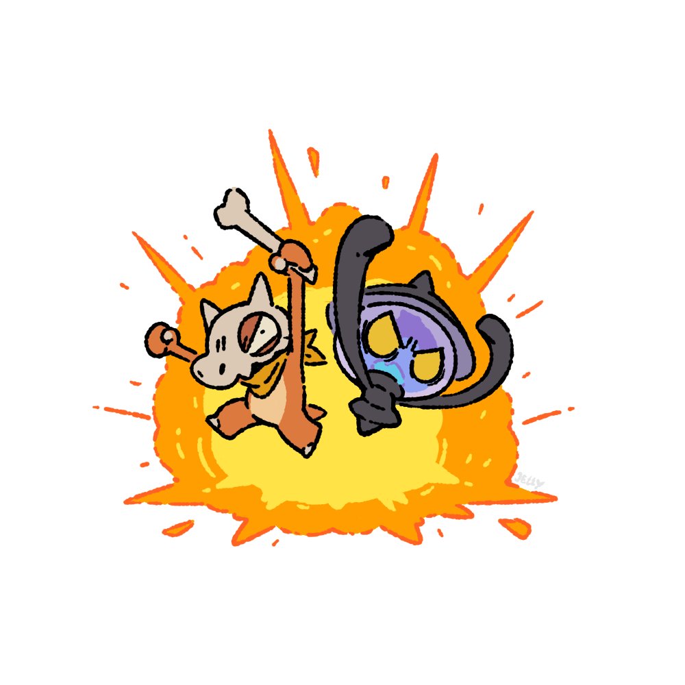 Pokemon doodle ko-fi commission.
Cubone and Lampent.