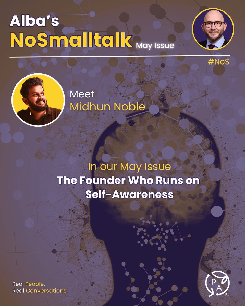 schiller_writes's tweet photo. Don’t like small talk?
Neither do we.
The Alba's NoSmalltalk magazine is out now—featuring India's most original founders and thinkers.
Real conversations. No filler.
https://t.co/yxEpeZ4DTw
#NoSmalltalk #founders #PlanetAlba #Authenticity #Leadership #albertschiller #nos https://t.co/yJX9XN3X52