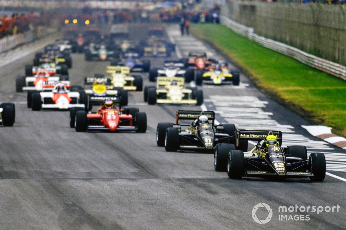 MsportXtra's tweet photo. #F1 #OnThisDay, May 5th 1985, a crazy final part of the #SanMarinoGP in which @Prost_official thought he won, but he didn't. Elio de Angelis won at @autodromoimola with Thierry Boutsen 2nd and Patrick Tambay 3rd. https://t.co/D6wj4jDlHi #MsportXtra @UnracedF1 #OutOfFuel https://t.co/H5Cm1k1DNx