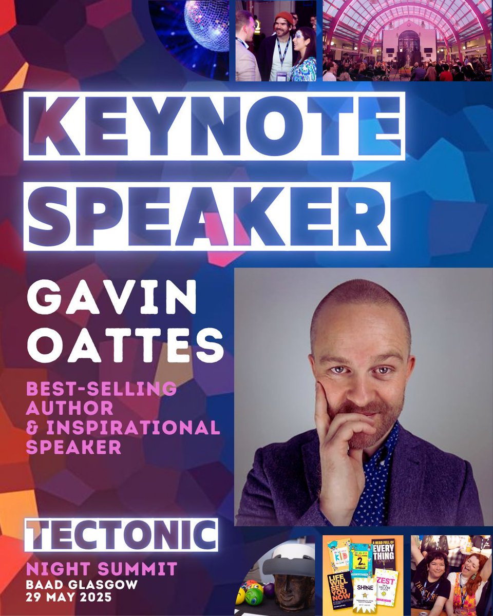 🎤 𝗞𝗲𝘆𝗻𝗼𝘁𝗲 𝗔𝗻𝗻𝗼𝘂𝗻𝗰𝗲𝗺𝗲𝗻𝘁 🎤
We’re delighted to reveal that Gavin Oattes will be delivering the opening keynote at TecTonic Night Summit on 29 May as part of Glasgow Tech Week!

Read more &amp; save your spot: tectonic.scot/keynote-speake…