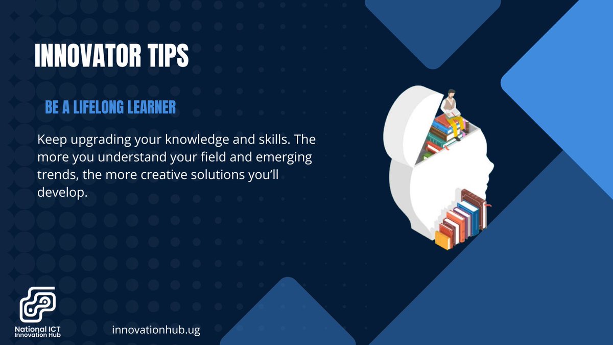 #InnovatorTip: Embrace Lifelong Learning
 
The most successful innovators aren’t just problem-solvers—they’re perpetual learners.

In a world where technology, markets, and user needs are constantly evolving, the willingness to keep learning is what separates those who lead from