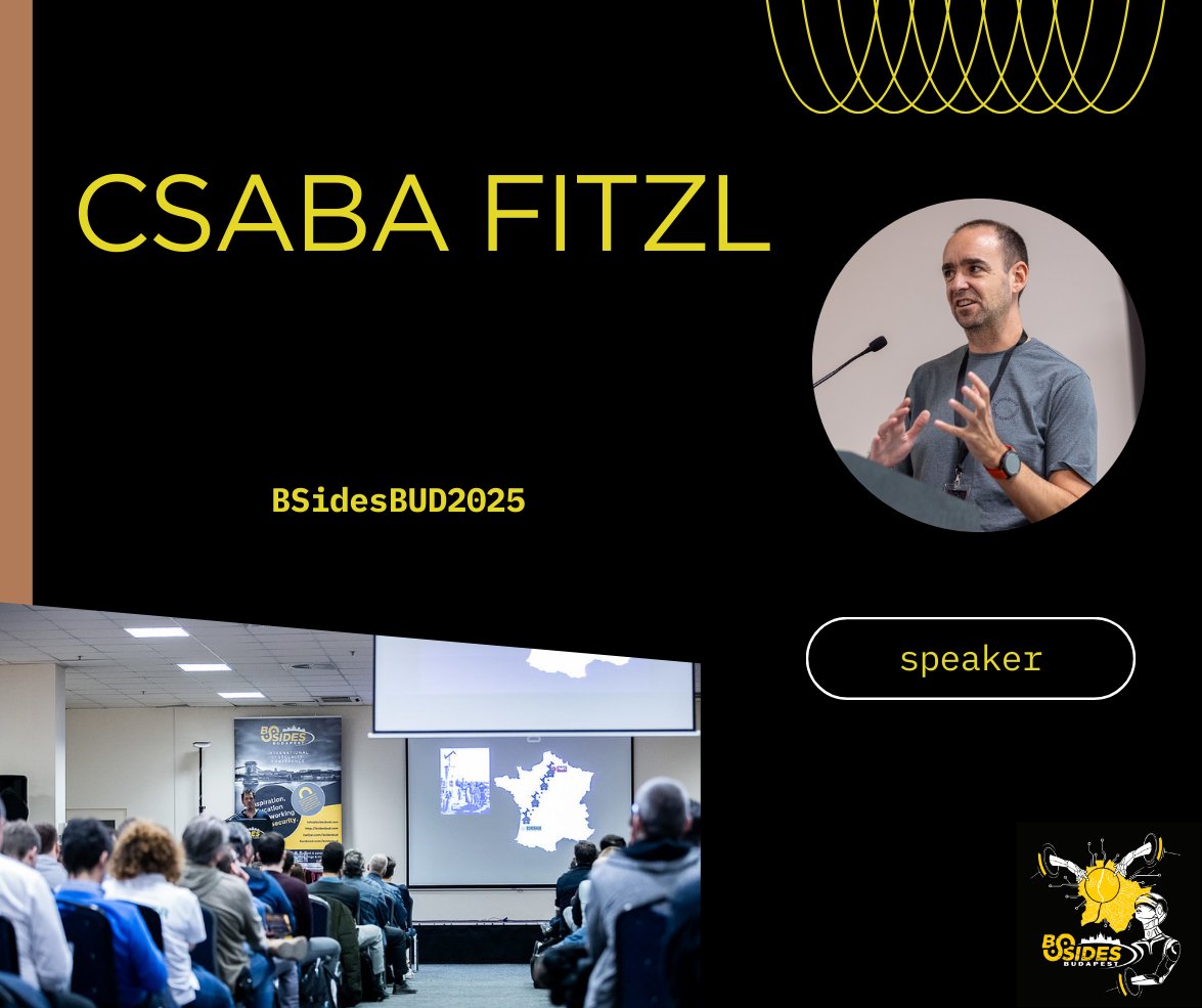 🔦Speaker Spotlight – @BSidesBUD2025
Welcome <a href="/theevilbit/">Csaba Fitzl</a> - Csaba Fitzl, Principal macOS SecResearcher <a href="/KandjiOfficial/">Kandji</a>, joining #BSidesBUD2025! His talk, “Apple Disk-O Party,” willxplore unexpected abuse cases in <a href="/Apple/">Apple</a>  disk image system. Don't miss it if you’re into #macOS sec!