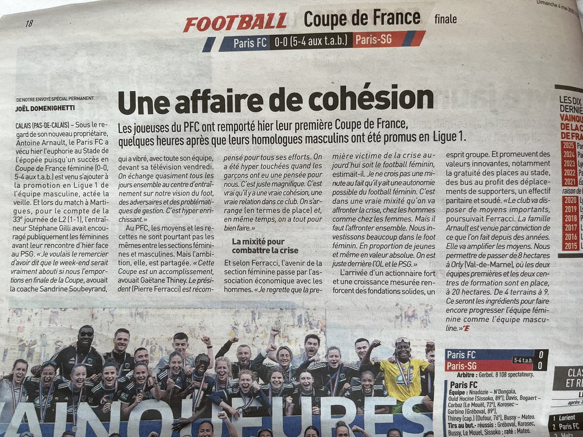 Dominique Crochu 🇪🇺 (@dominiquecrochu) on Twitter photo #Football 🔛 Quel plaisir de vous lire <a href="/jdomenighetti/">Domenighetti Joël</a> ! C’est la vision que je défends depuis…. <a href="/PFC_feminines/">Paris FC Féminines</a> - <a href="/ParisFC/">Paris FC</a> l’ont fait ! « La #mixité pour combattre la crise … ».
😁 La seule stratégie, c’est la place réelle des femmes dans le #sport - #parité - #gouvernance #Football 🔛 Quel plaisir de vous lire <a href="/jdomenighetti/">Domenighetti Joël</a> ! C’est la vision que je défends depuis…. <a href="/PFC_feminines/">Paris FC Féminines</a> - <a href="/ParisFC/">Paris FC</a> l’ont fait ! « La #mixité pour combattre la crise … ».
😁 La seule stratégie, c’est la place réelle des femmes dans le #sport - #parité - #gouvernance