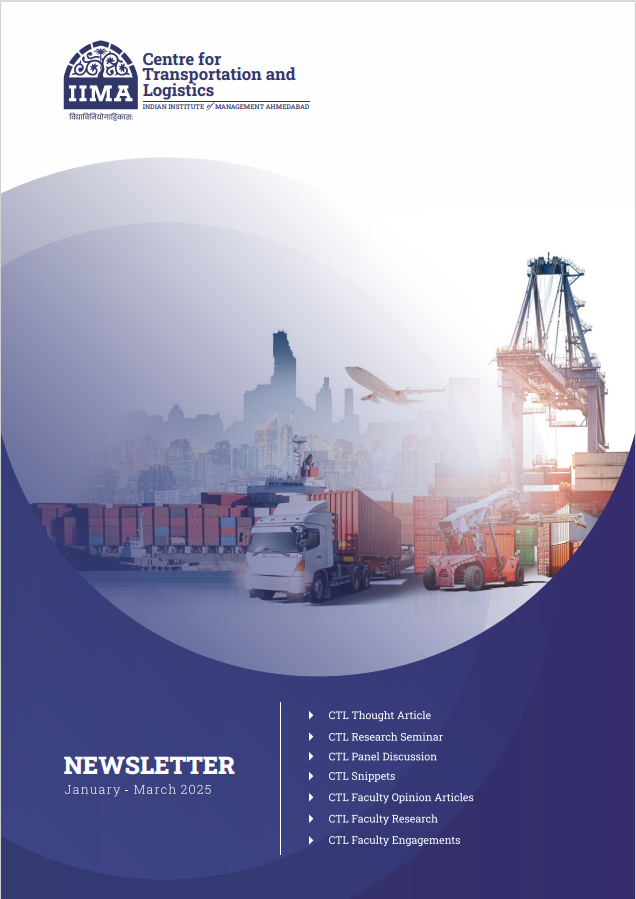 Centre for Transportation and Logistics (@ctlatiima) on Twitter photo <a href="/CTLatIIMA/">Centre for Transportation and Logistics</a> releases its January-March 2025 #Newsletter.
Read here: linkedin.com/feed/update/ur…
<a href="/IIMAhmedabad/">IIM Ahmedabad</a>
<a href="/IIMAHappenings/">Happenings@IIMA</a>
#transportation #logistics #research #sustainability #ctl #ctliima #iima #iimahmedabad <a href="/CTLatIIMA/">Centre for Transportation and Logistics</a> releases its January-March 2025 #Newsletter.
Read here: linkedin.com/feed/update/ur…
<a href="/IIMAhmedabad/">IIM Ahmedabad</a>
<a href="/IIMAHappenings/">Happenings@IIMA</a>
#transportation #logistics #research #sustainability #ctl #ctliima #iima #iimahmedabad