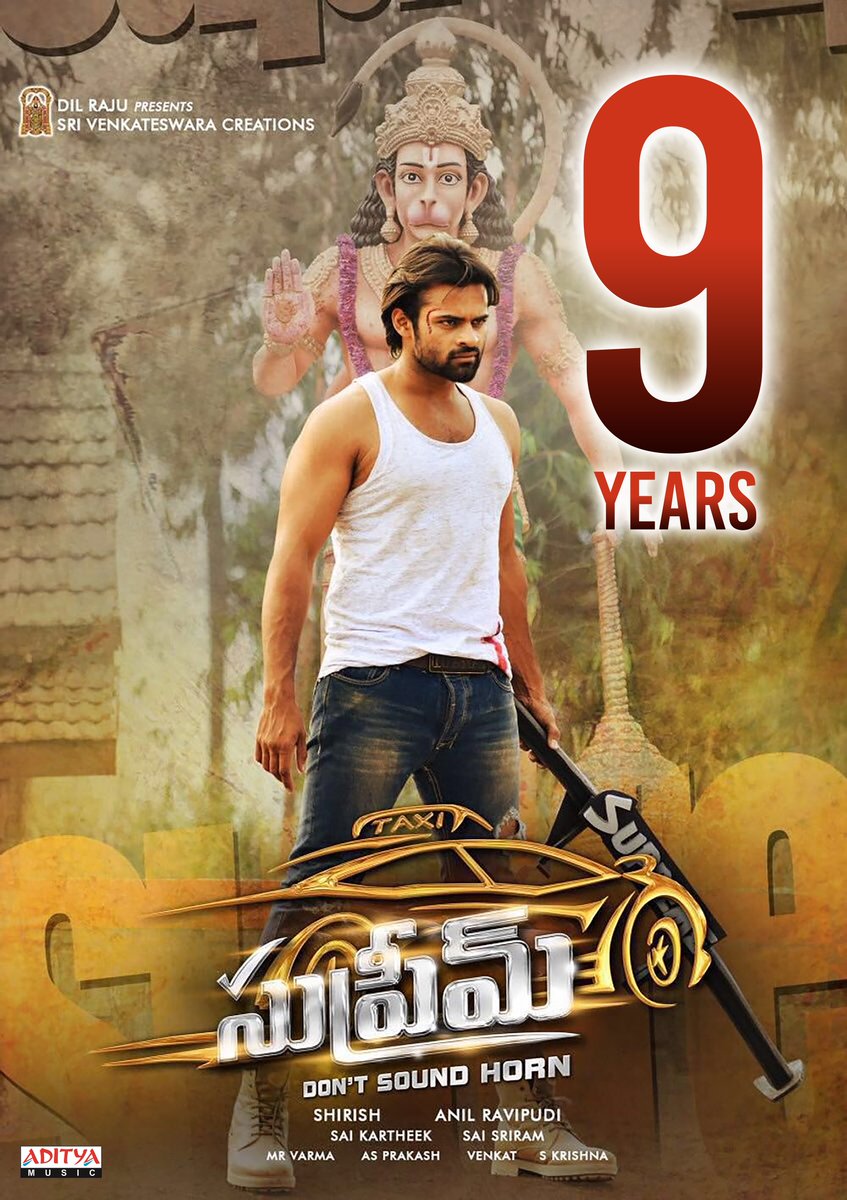 Sri Venkateswara Creations (@svc_official) on Twitter photo 9 Years for the BLOCKBUSTER #Supreme ❤️💥
A perfect blend of mass, fun & emotion from <a href="/AnilRavipudi/">Anil Ravipudi</a>,
Power-packed by <a href="/IamSaiDharamTej/">Sai Dharam Tej</a>’s energetic performance!
#9YearsForSupreme
<a href="/RaashiiKhanna_/">Account not in usage</a> <a href="/SVC_official/">Sri Venkateswara Creations</a> #SaiKartheek <a href="/adityamusic/">Aditya Music</a> 9 Years for the BLOCKBUSTER #Supreme ❤️💥
A perfect blend of mass, fun & emotion from <a href="/AnilRavipudi/">Anil Ravipudi</a>,
Power-packed by <a href="/IamSaiDharamTej/">Sai Dharam Tej</a>’s energetic performance!
#9YearsForSupreme
<a href="/RaashiiKhanna_/">Account not in usage</a> <a href="/SVC_official/">Sri Venkateswara Creations</a> #SaiKartheek <a href="/adityamusic/">Aditya Music</a>