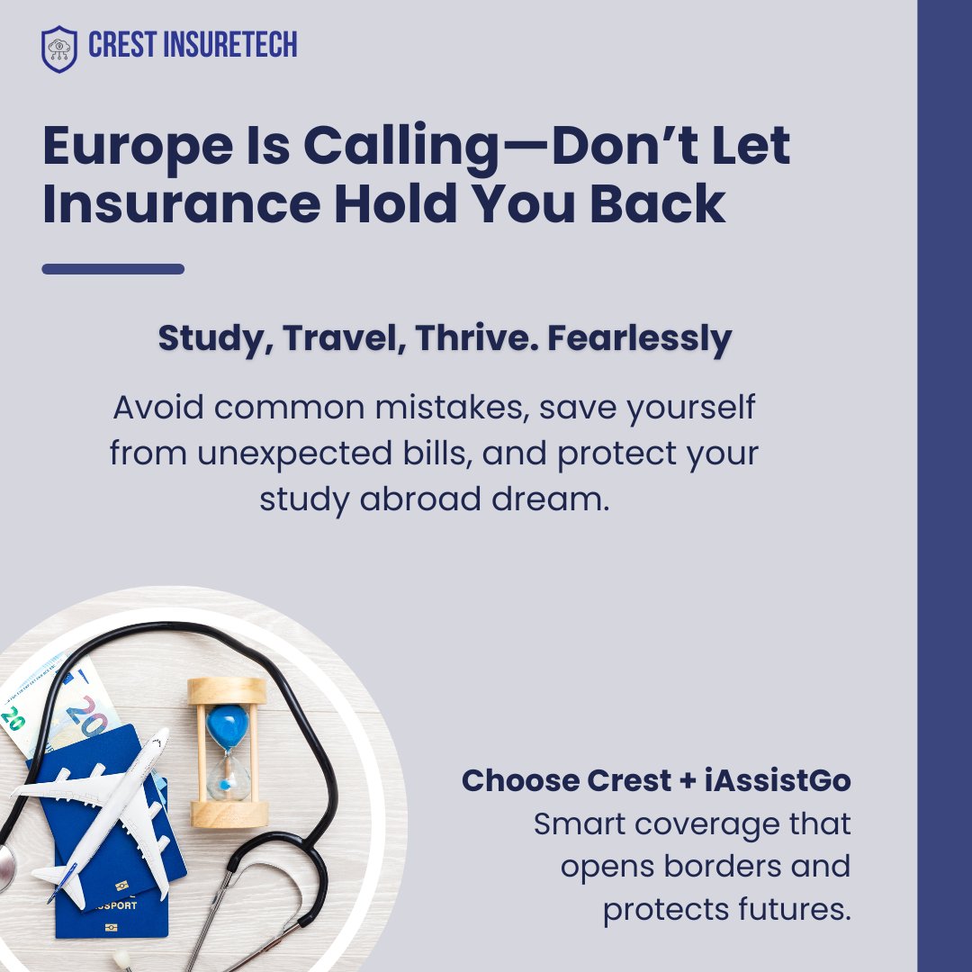 IassistL's tweet image. 👉 Swipe to unlock Schengen visa insurance secrets!    Crest Insuretech Pvt Ltd    #SchengenVisa #StudyInEurope #StudentVisaTips #VisaInsurance #CrestGlobal #iAssistGo #StudyAbroadSmart #WhatCanYouOut #VisaDenied #InsuranceMatters #InternationalStudents #GermanyStudentVisa