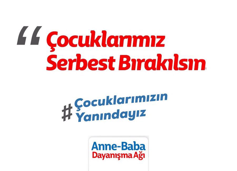 Bugün anne babalar olarak serbest bırakılmayan çocuklarımız için Çağlayan Adliyesi’nde bir araya geliyoruz. Tüm anne babaları, günlerdir bizimle dayanışma gösteren herkesi bugün 11:00’de Çağlayan Adliyesi’ne bekliyoruz.