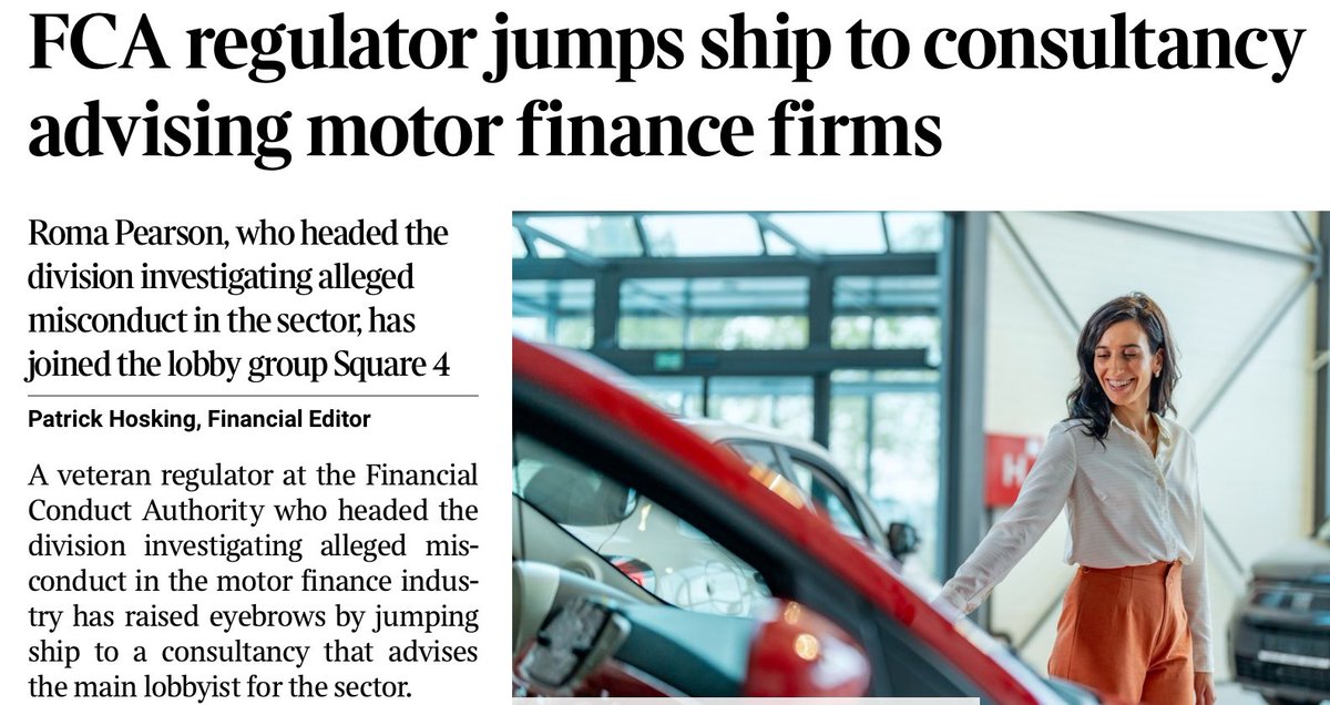 Gamekeeper turned poacher bit.ly/3Yv1mHe regulator jumps ship to advise those she regulated. Article says she has raised eyebrows! Raised her income more like!