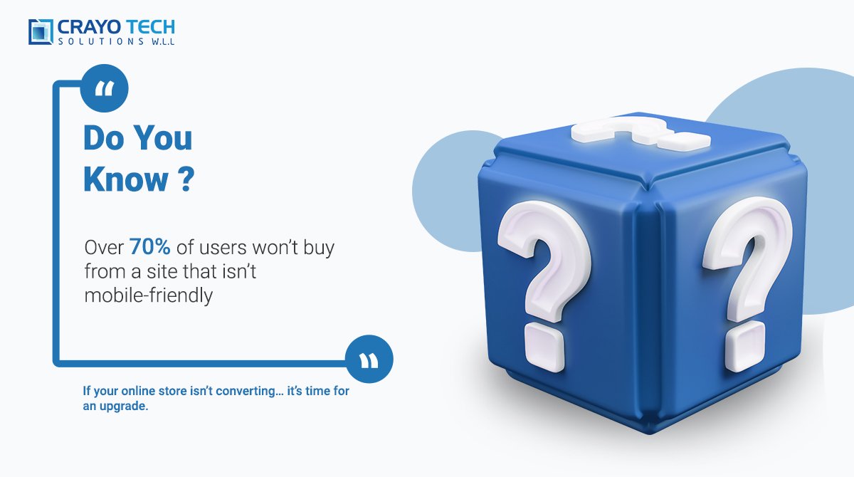 crayo_tech's tweet photo. Losing sales due to poor mobile design? It’s time to redesign your website with Crayo Tech Bahrain and convert every visitor into a customer.
For more details:
📧 sales@crayotech.com
🌐 https://t.co/OtCtyhHJTd
.
.
#MobileFriendlyWebsite #WebDesignBahrain #CrayoTechBahrain https://t.co/i4RNSVctlP