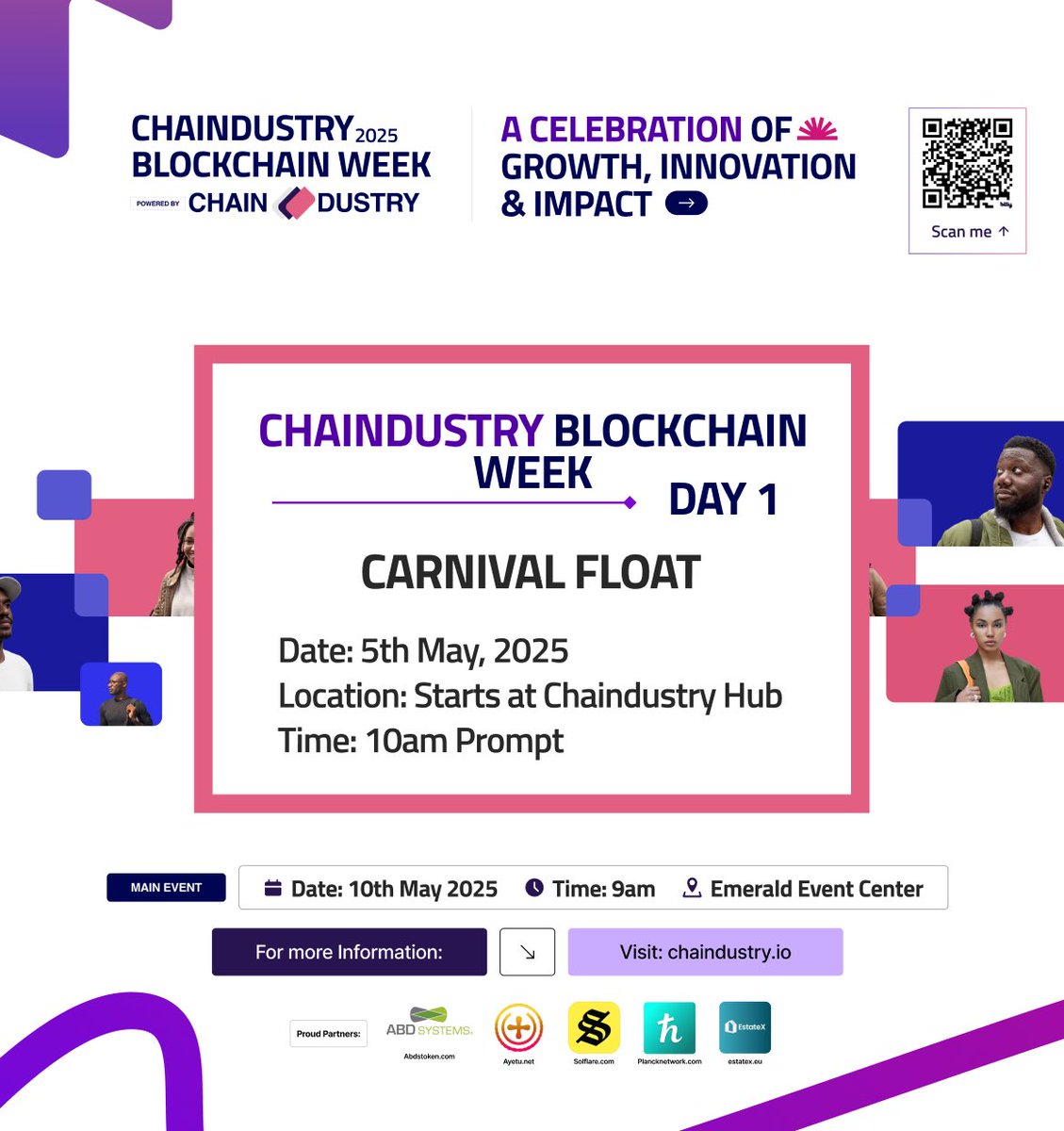 ChainDustry's tweet image. The #ChainDustryBlockchainWeek  2025 is here  and we&apos;re kicking it off in grand Style!

Join us today for one DAY 1 event: The Carnival Float Parade — a vibrant and energetic way to start to a week of innovation, networking, and impact in the blockchain space!

We&apos;ll be bringing…