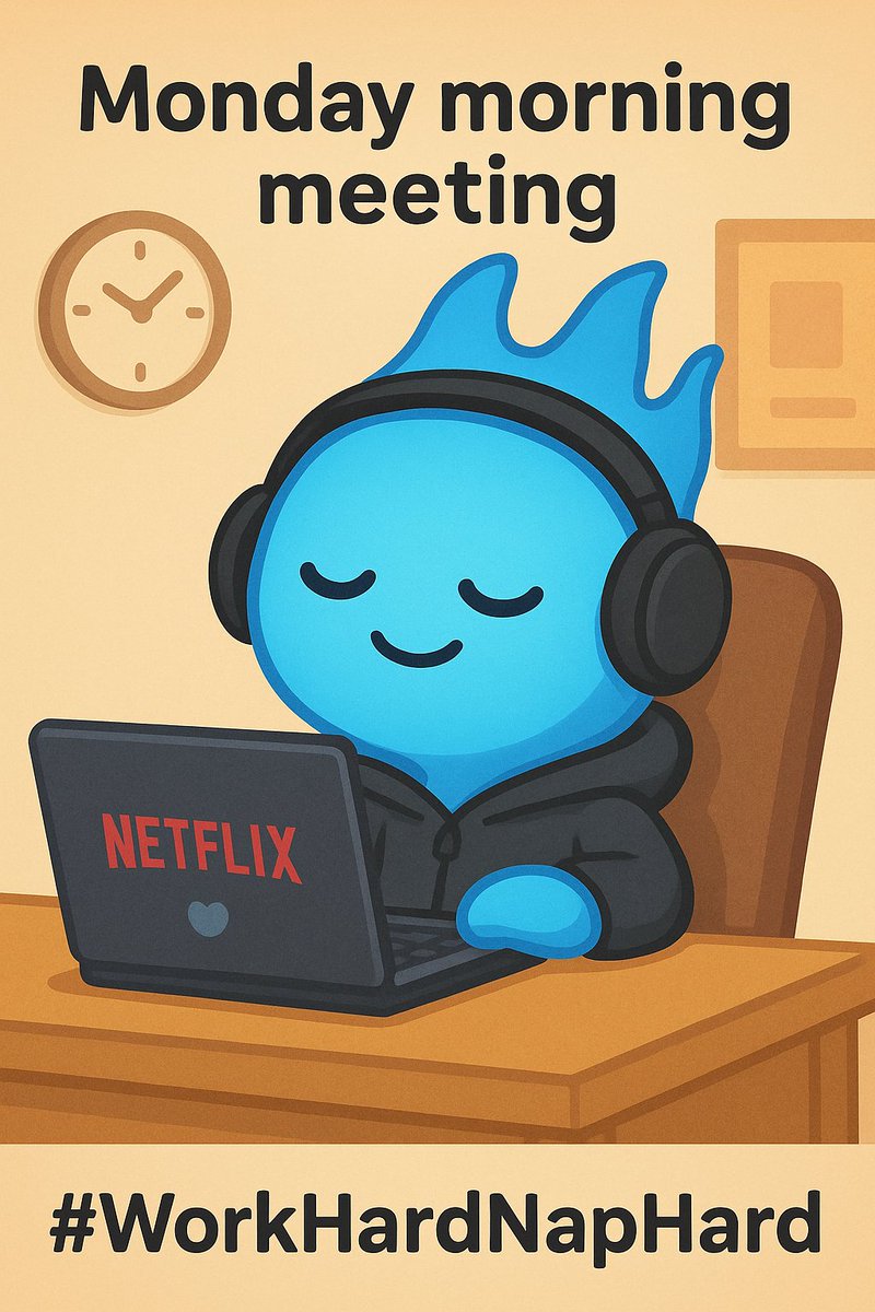 thoathip's tweet photo. $ZENT Fully locked in for the Monday meeting... with my manager Netflix π§π»πΏ #WorkHardNapHard" https://t.co/fBD3RWdaVF