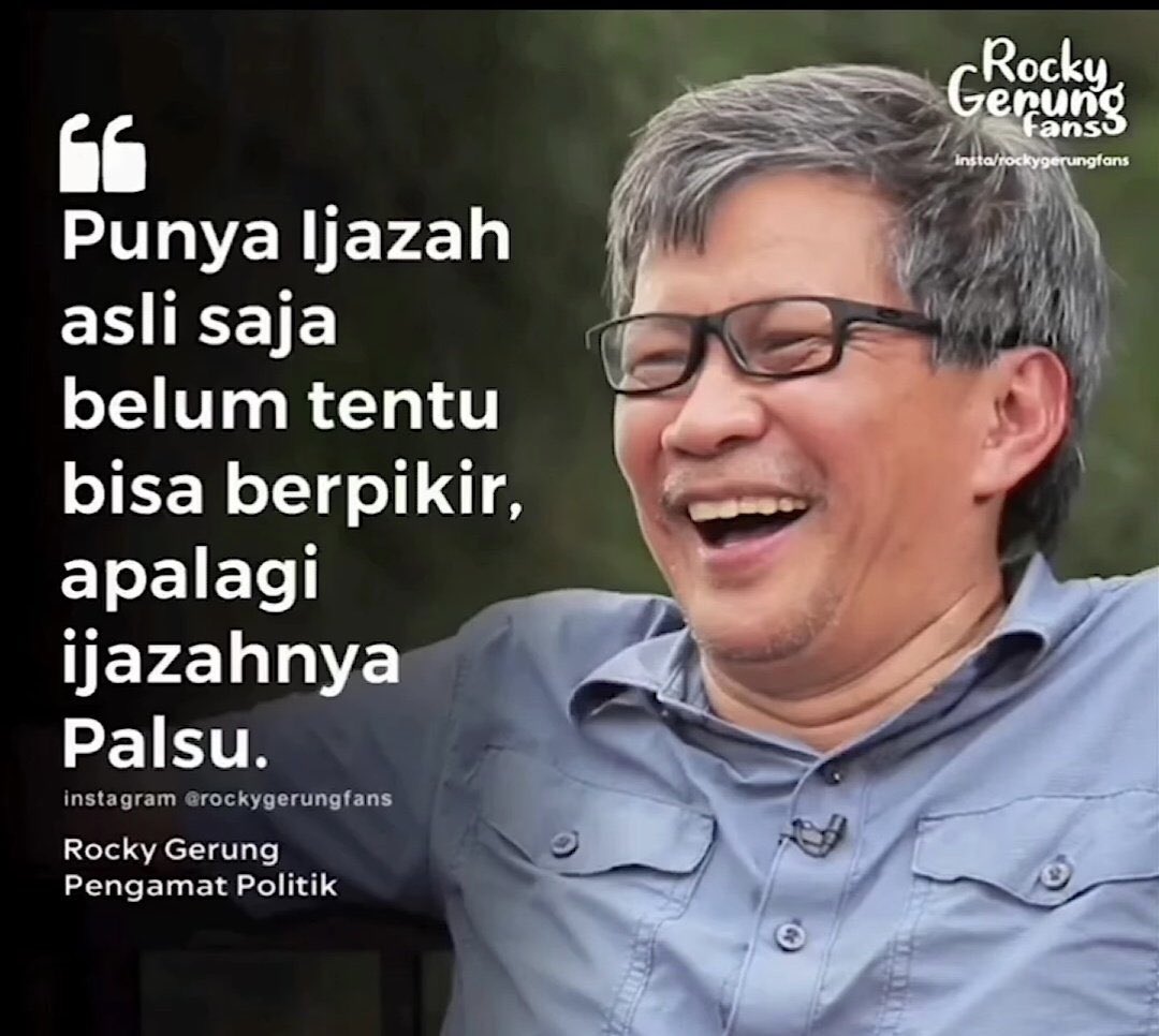 Wi wok de tok tok de tok 
Ijazah palsu bikin publik speaking jd gagap .
👇
#NyatakanPerangIjazahPalsu