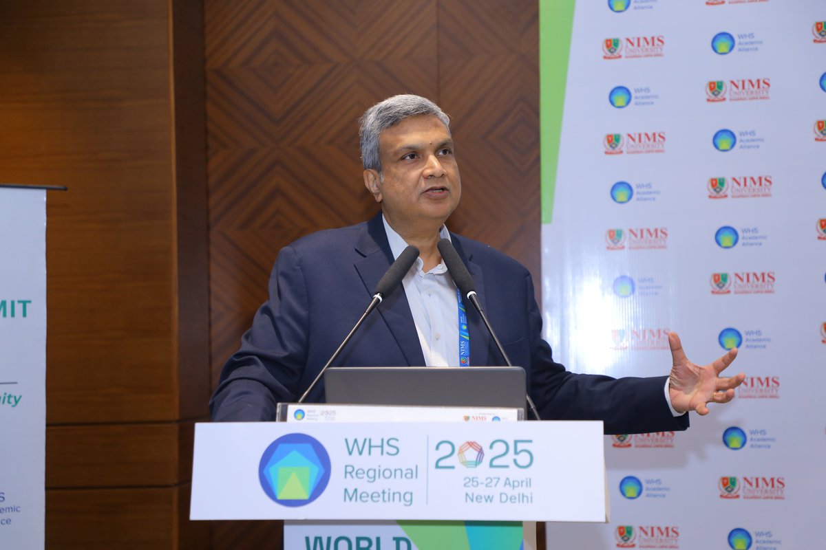 KCDH_A's tweet image. As part of the @whsnewdelhi2025 KCDH-A, hosted a provocative panel discussion titled “Do We Need a Master's in Digital Health?”
The session brought together leading academics, public health practitioners, and technologists to explore the #digitalhealth in higher #education.