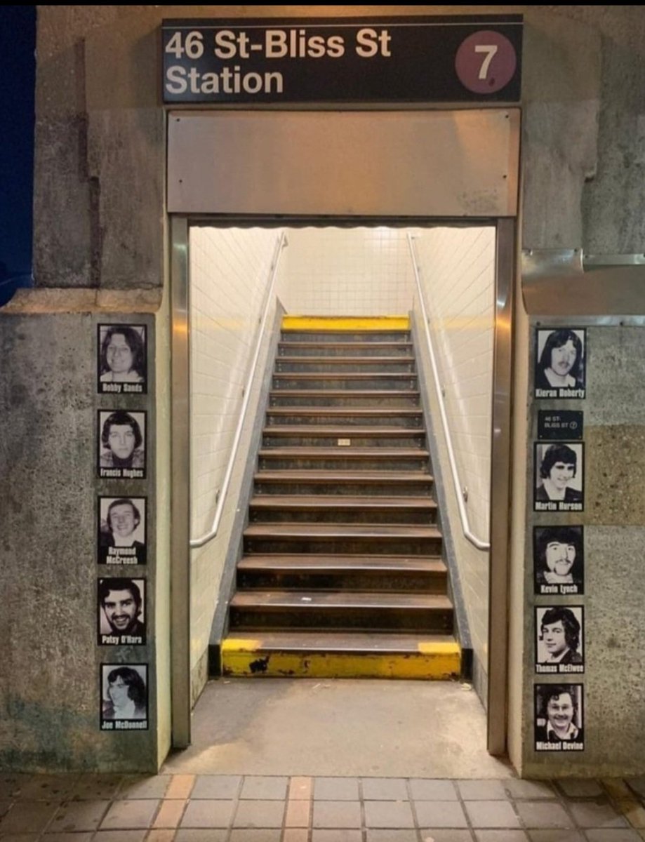 Queens, New York remembers the Hunger Strikers. 

"Supported by her exiled children in America."