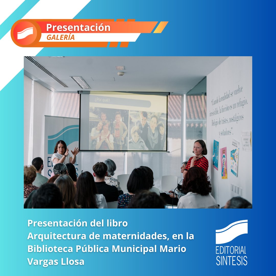 El 23 de abril, se presentó el libro "Arquitectura de maternidades", de Angela Elisabeth Müller y Marta Parra Casado. Compartimos una galería de imágenes cortesía de la magnífica fotógrafa Eva Gascón García.

sintesis.com/noticias/prese…

#ArquitecturaDeMaternidades #editorialsintesis