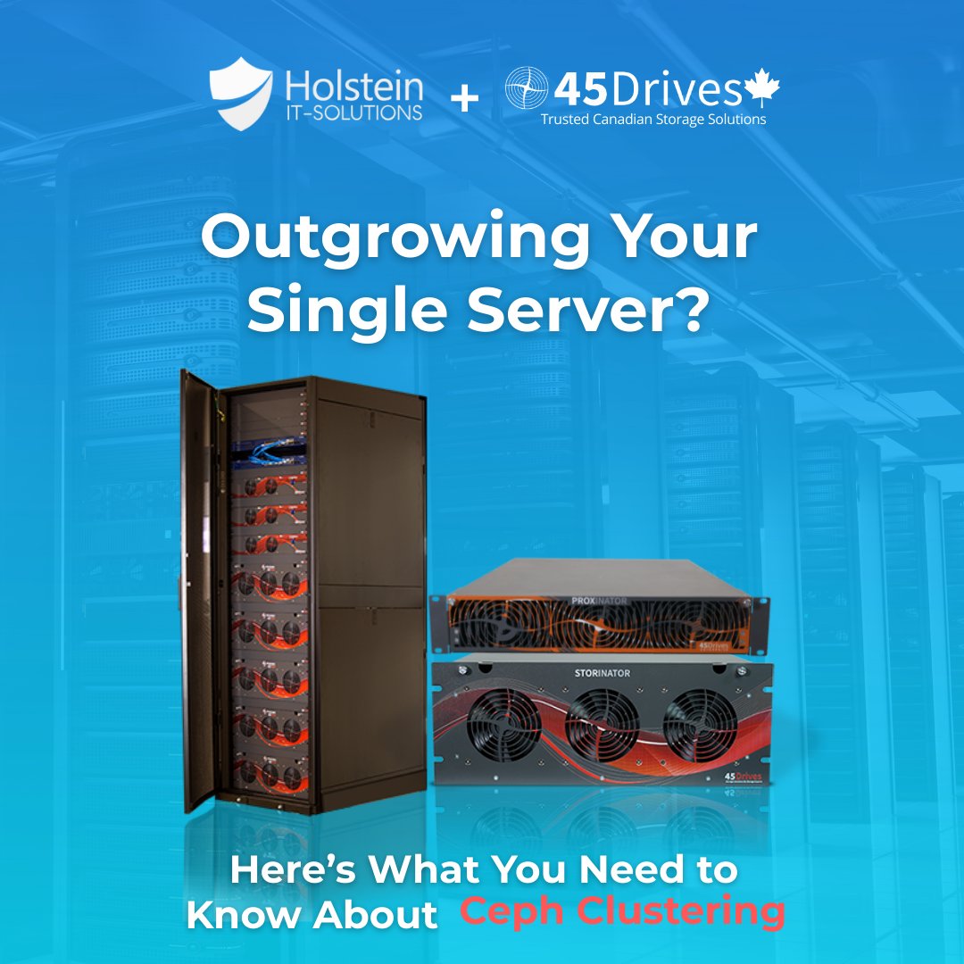 holstein_it's tweet photo. Ready to level up your storage game? Let's talk Ceph. 

#CephClustering #StorageSolutions #ScalableStorage #HighAvailability #Ceph #45Drives #Dataclustering #Clustering #Europe #holsteinITsolutions https://t.co/reoHLk2qTI