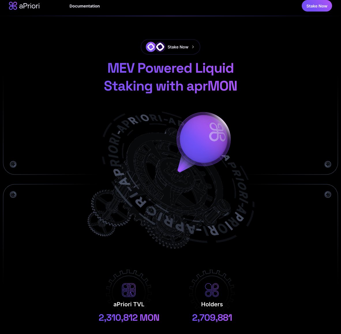 sepnad. (@ahmadsefriii) on Twitter photo ๐ Introducing aPriori <a href="/apr_labs/">aPriori โ</a>
MEV-Powered Liquid Staking โ built natively on Monad โก
Staking, but smarter.
Execution, but parallel.
Returns, but optimized.
๐ง Built for the future of DeFi.
Powered by the fastest L1.
๐ฅ Why aPriori?
โ
Native to Monad
โ
Parallel Execution ๐ Introducing aPriori <a href="/apr_labs/">aPriori โ</a>
MEV-Powered Liquid Staking โ built natively on Monad โก
Staking, but smarter.
Execution, but parallel.
Returns, but optimized.
๐ง Built for the future of DeFi.
Powered by the fastest L1.
๐ฅ Why aPriori?
โ
Native to Monad
โ
Parallel Execution