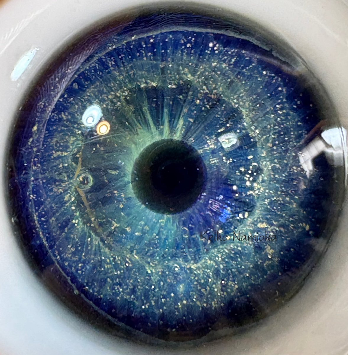 本日のお目々ちゃん💖 20mm #銀曜変リアルアイ #glasseye #グラスアイ