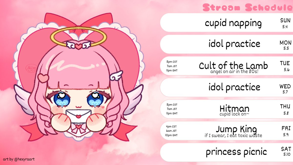 💘Cupid Calling!~💘

DEBUT-A-THON RESUMES ON TUESDAY!!! Since I had to find a new marathon timer, I was able to set some BRAND NEW stuff up as well!~

I have some exciting news regarding Rina keychains to share hopefully on Friday!!