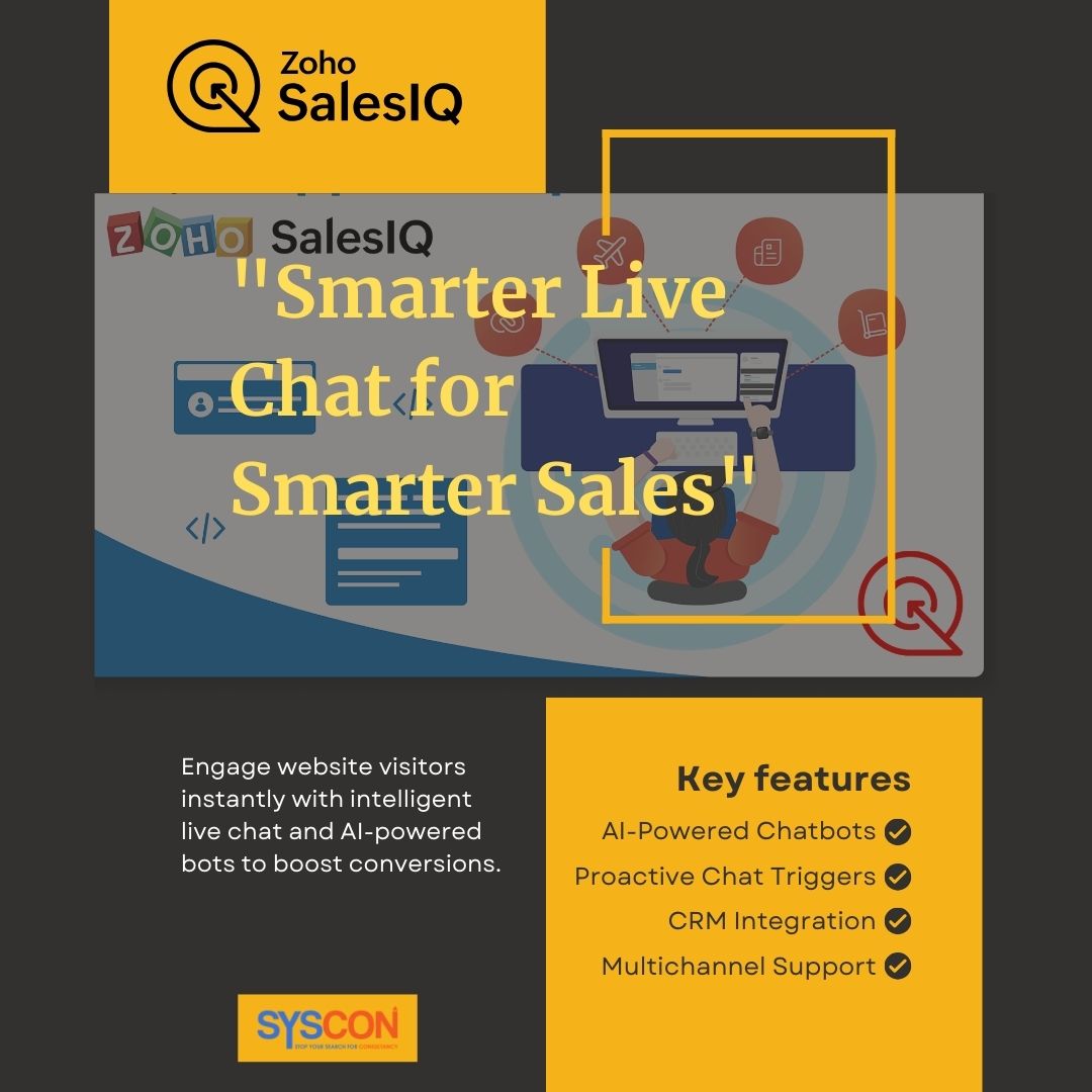 SysconL81230's tweet image. Sign up now - go.zoho.com/3sr
For support - assist@sysconinnovations.com
Website - sysconinnovations.com
#ZohoSalesIQ #ZohoApps #zohoforbusiness
#ZohoCRMIntegration